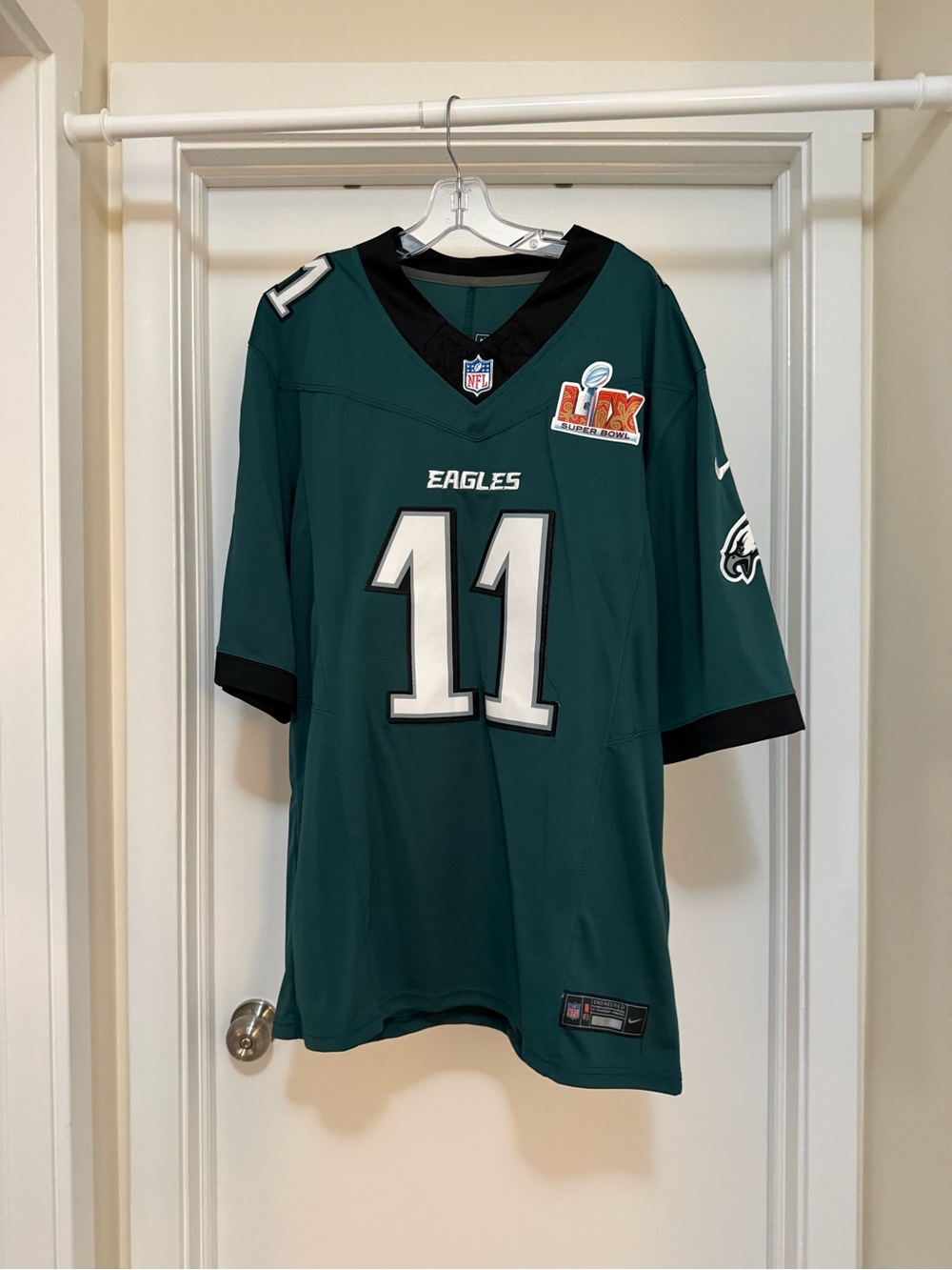 NFL Green and Black Game Jersey with NFL Shield Patch